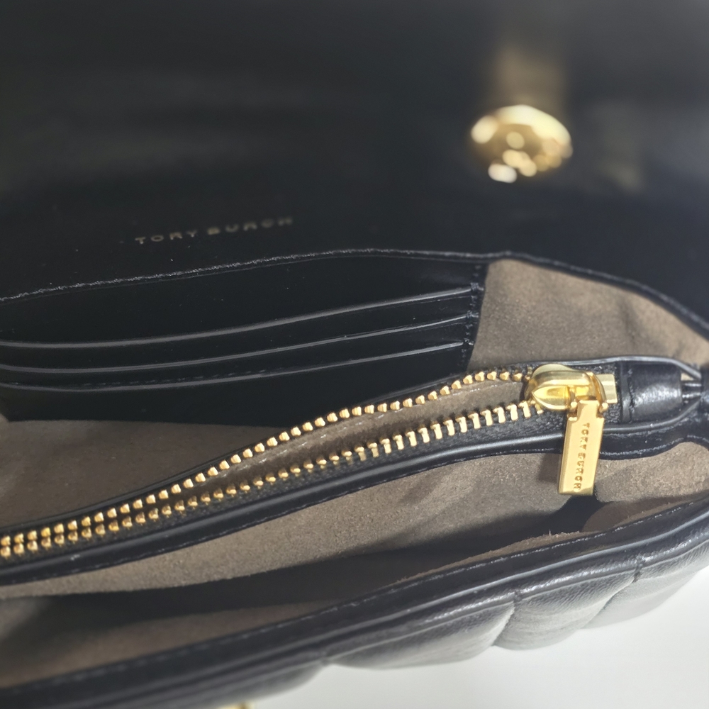 Tory Burch Black Quilted Crossbody Bag with Gold Chain - Picture 7 of 7